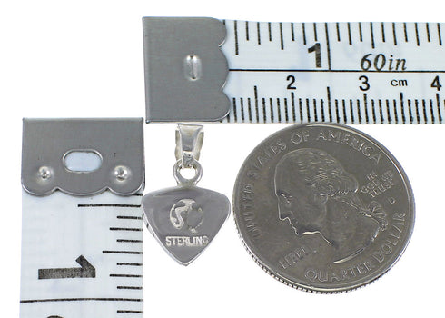 Turquoise Inlay Silver Southwest Pendant QX77419